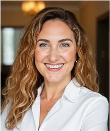 Jess Sweet, clinical psychologist, smiling in professional headshot portrait.
